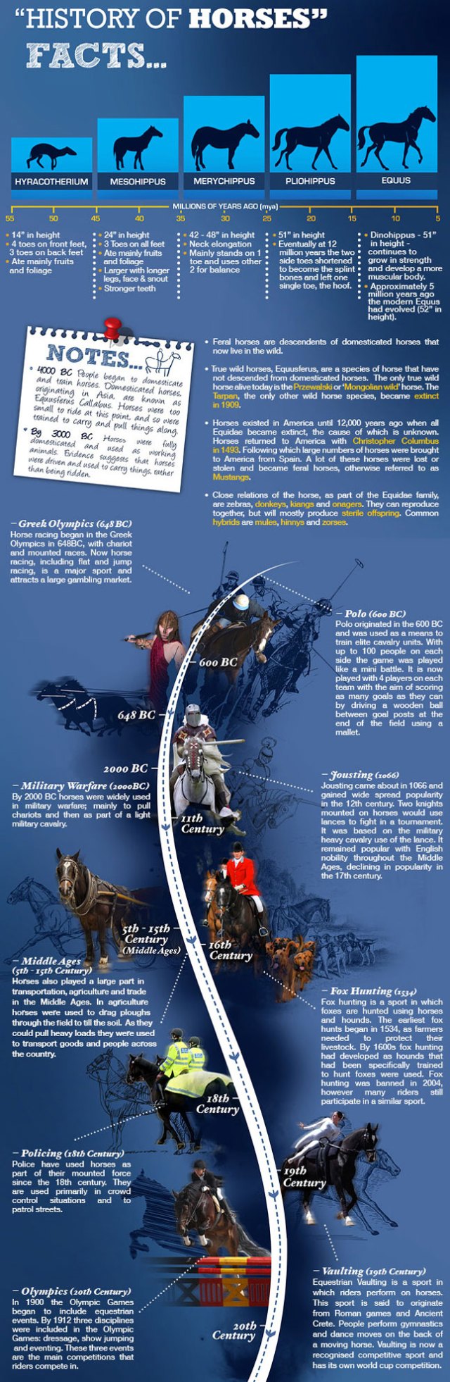 La historia de los caballos