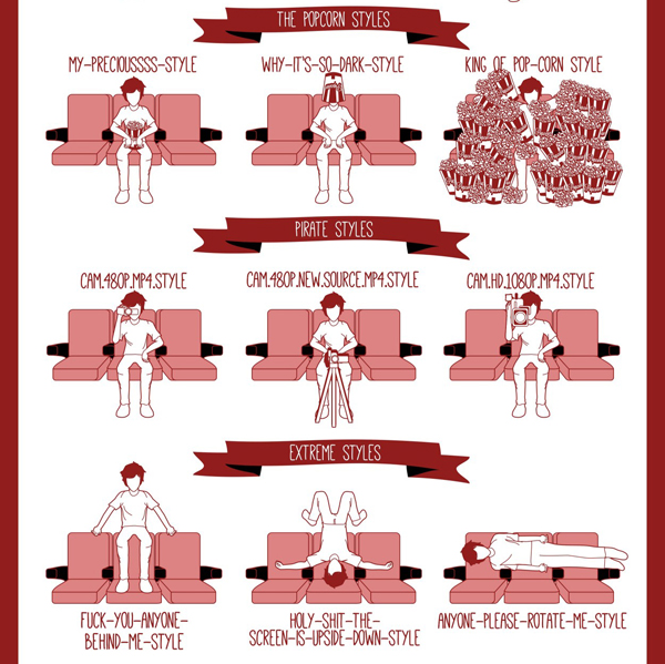 Formas de sentarse en el cine