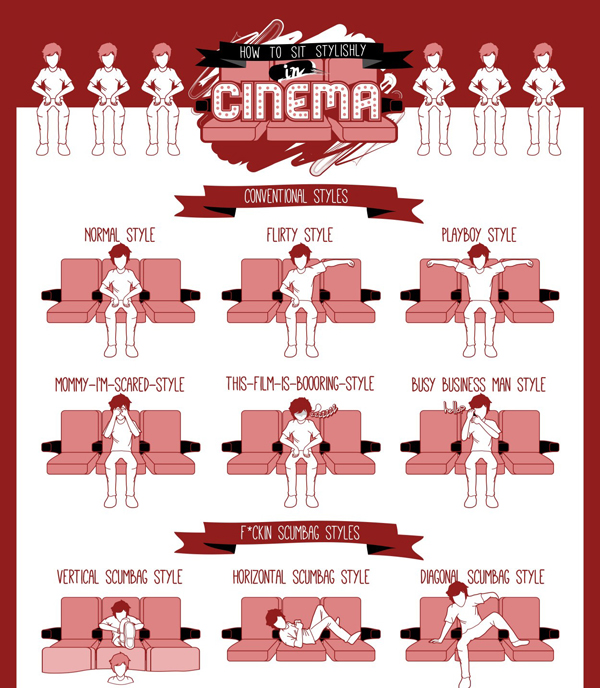 Formas de sentarse en el cine